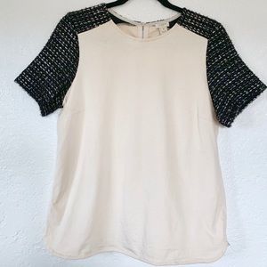 J. CREW Tweed Sleeve Shirt